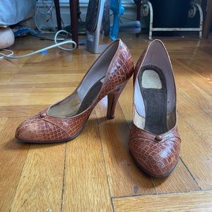 Vintage Leather Heels sz 7